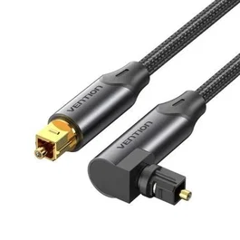 Vention Cable de Audio Fibra Óptica Digital Toslink 90 Grados Giratorio 360° 2m Negro